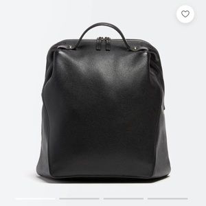BRAND NEW italic Black Pebbled Leather Backpack